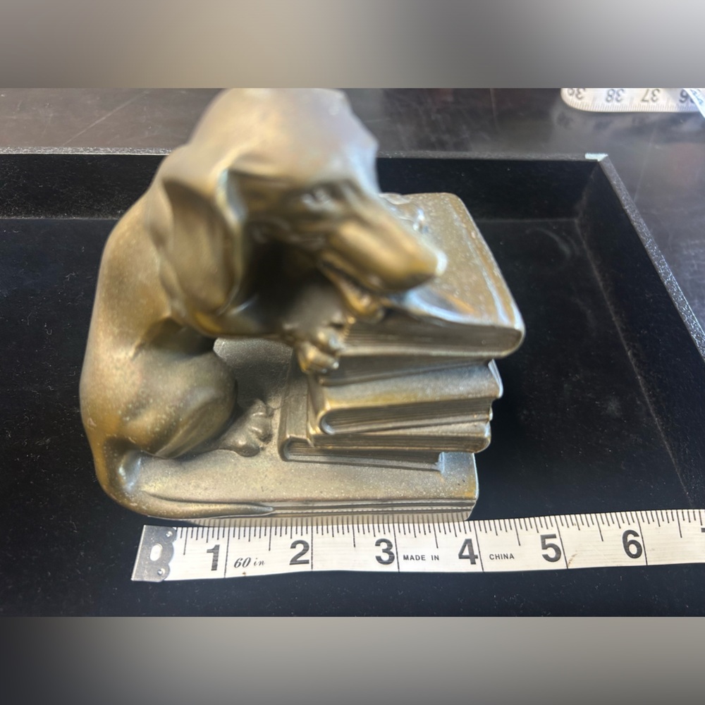 Vintage Jennings Bros Dachshund Dog Bookends - Picture 3 of 3